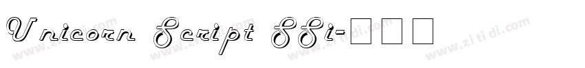 Unicorn Script SSi字体转换